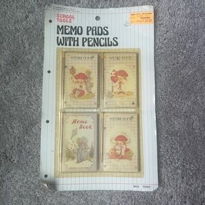 Toys R Us vintage memo pads with pencils